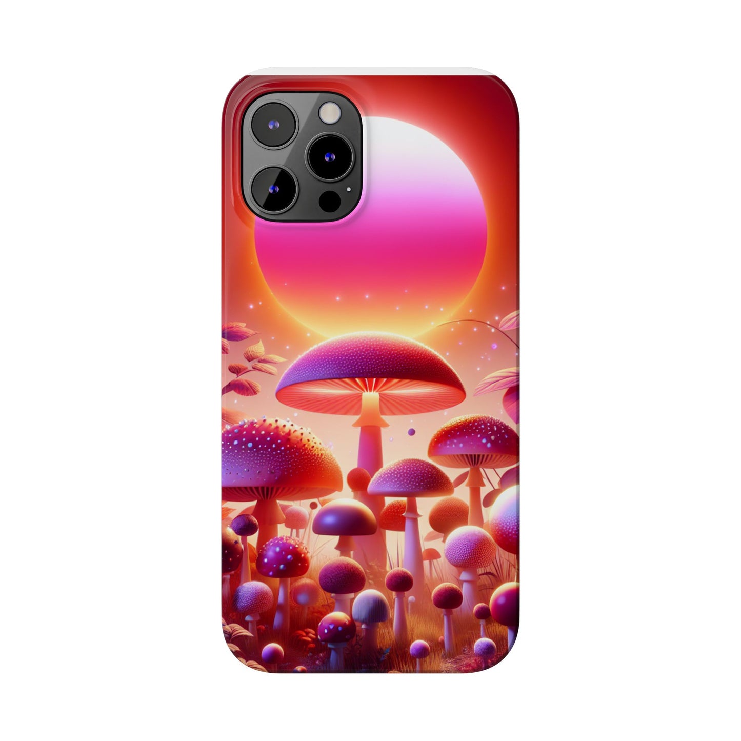 Vibrant Mushroom Slim Phone Case - Colorful Nature Design for Trendy Tech Lovers