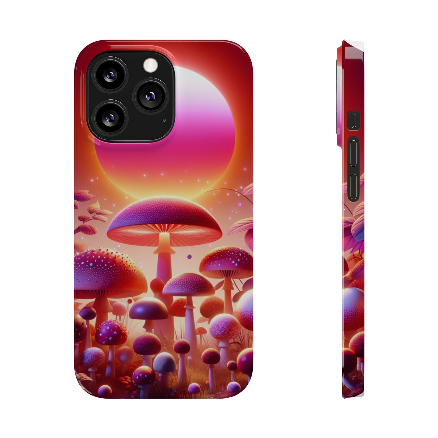 Vibrant Mushroom Slim Phone Case - Colorful Nature Design for Trendy Tech Lovers