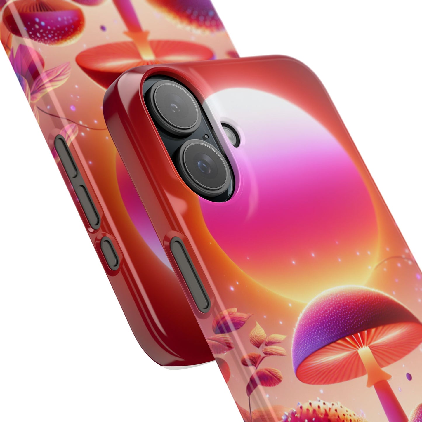 Vibrant Mushroom Slim Phone Case - Colorful Nature Design for Trendy Tech Lovers