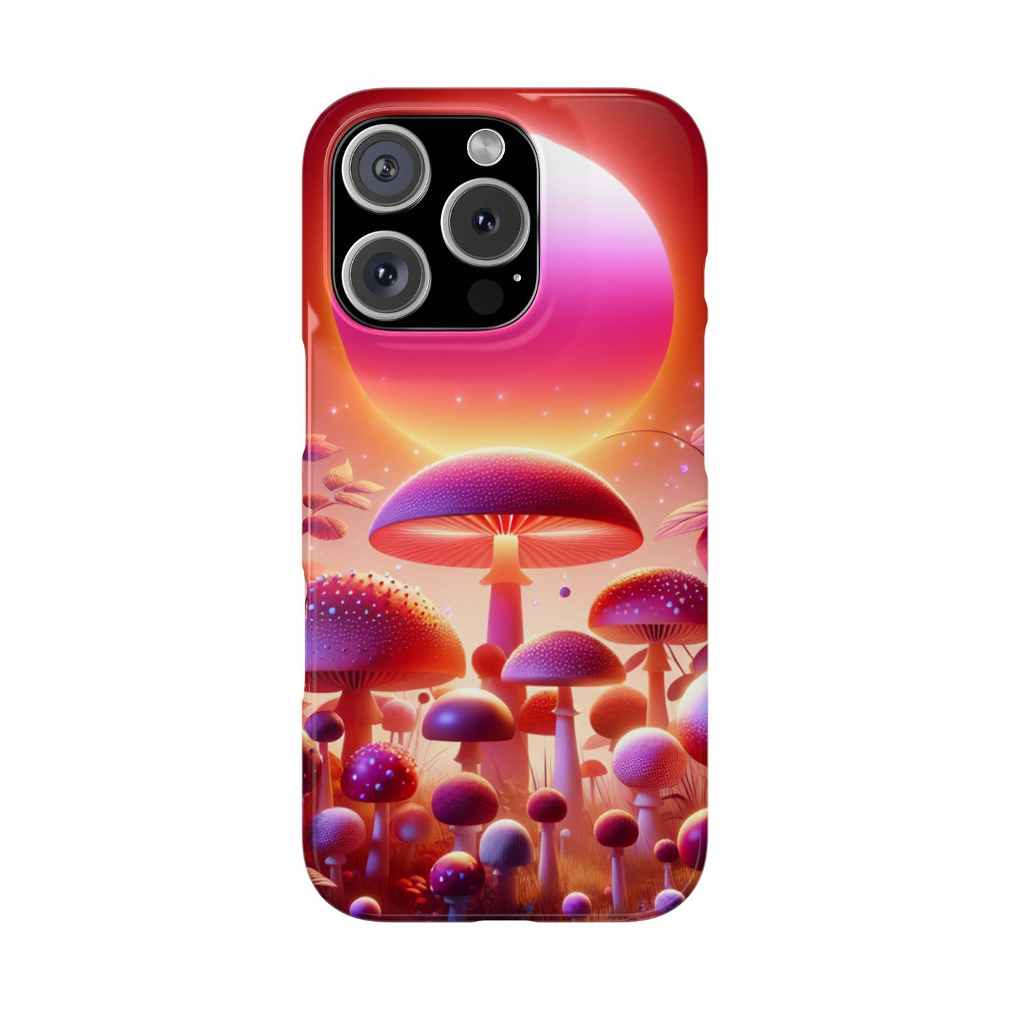 Vibrant Mushroom Slim Phone Case - Colorful Nature Design for Trendy Tech Lovers