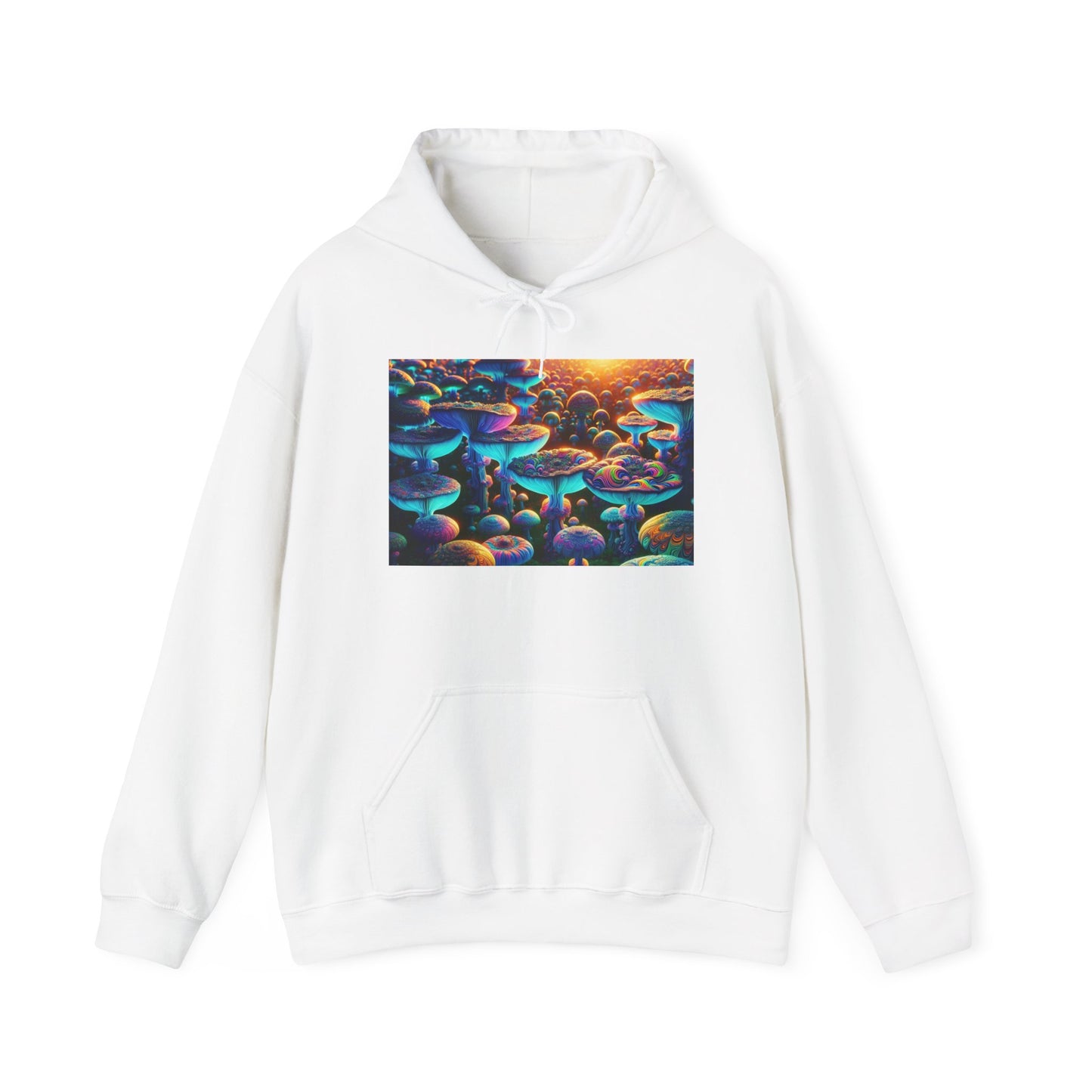 Colorful Mushroom Landscape Hoodie - Unisex Heavy Blend™ Sweatshirt