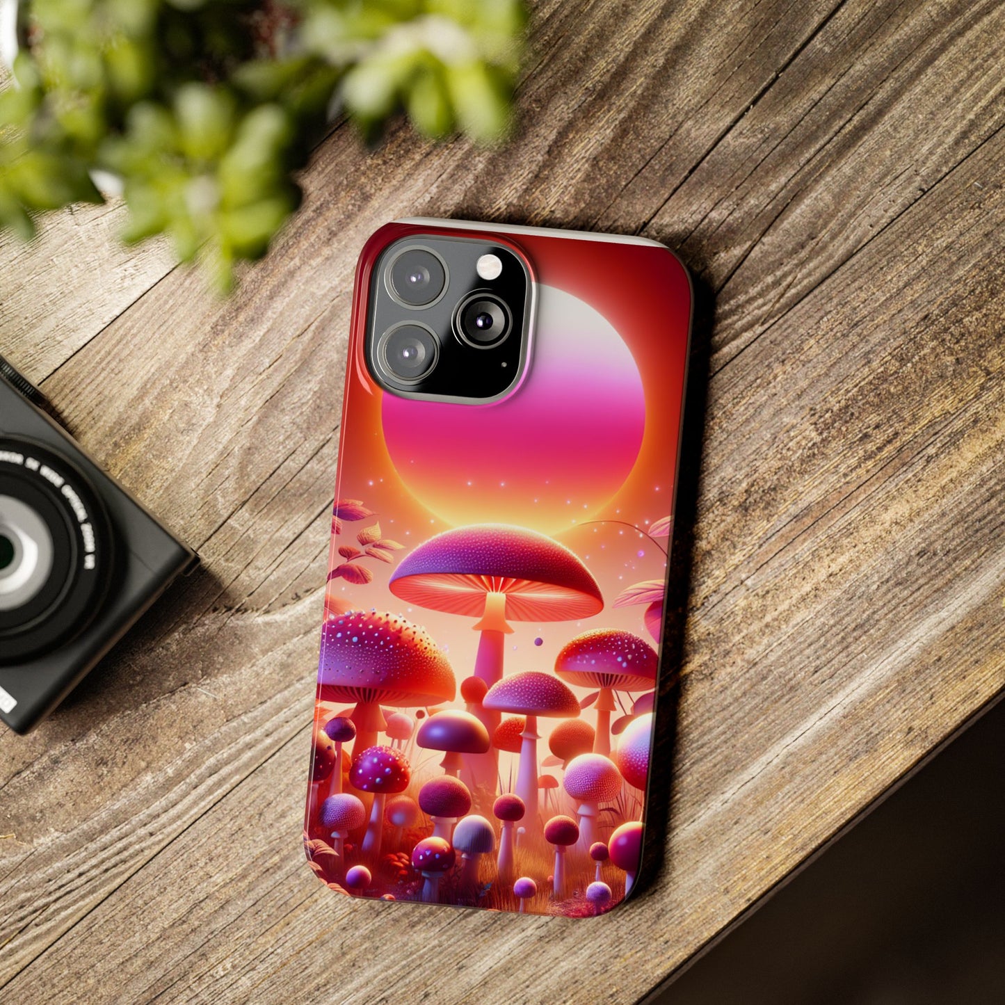 Vibrant Mushroom Slim Phone Case - Colorful Nature Design for Trendy Tech Lovers