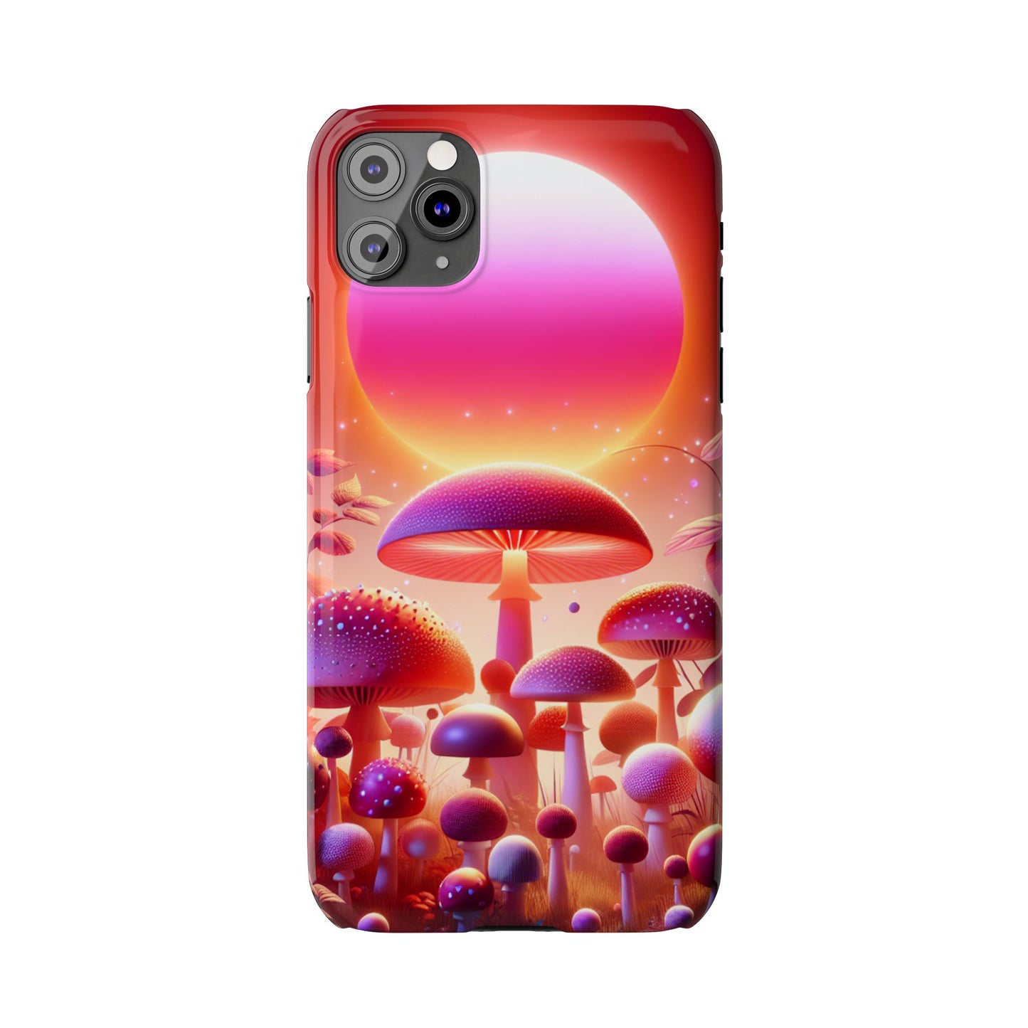 Vibrant Mushroom Slim Phone Case - Colorful Nature Design for Trendy Tech Lovers