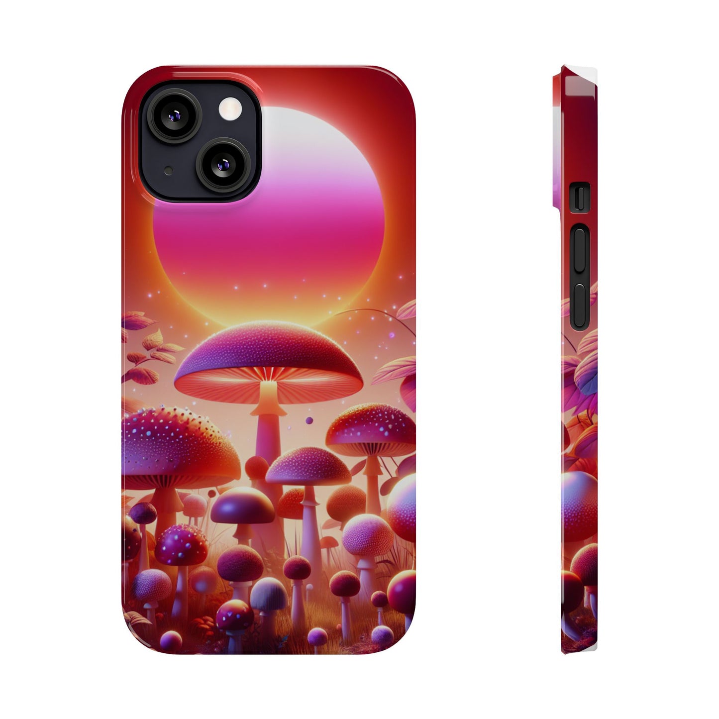 Vibrant Mushroom Slim Phone Case - Colorful Nature Design for Trendy Tech Lovers