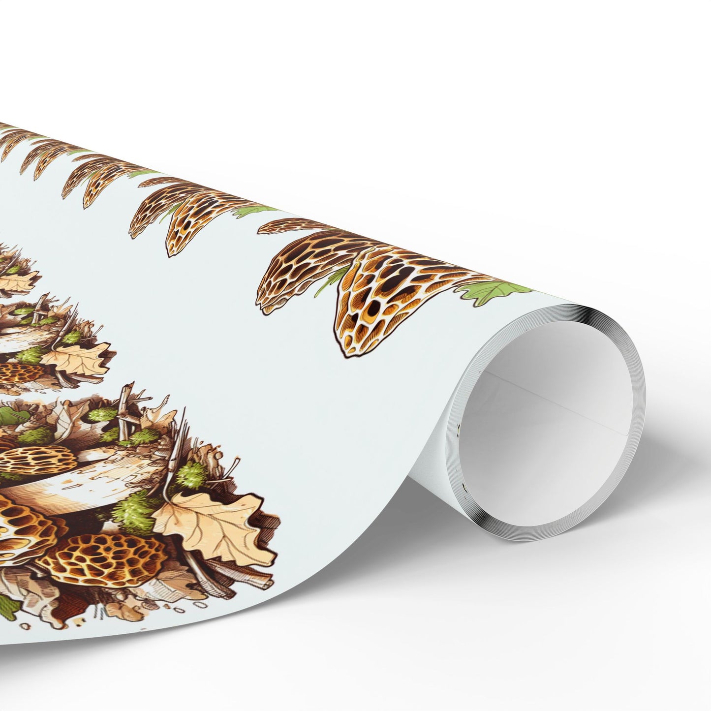 Morel Mushrooms Wrapping Paper - Eco-Friendly Gift Wrap for Nature Lovers