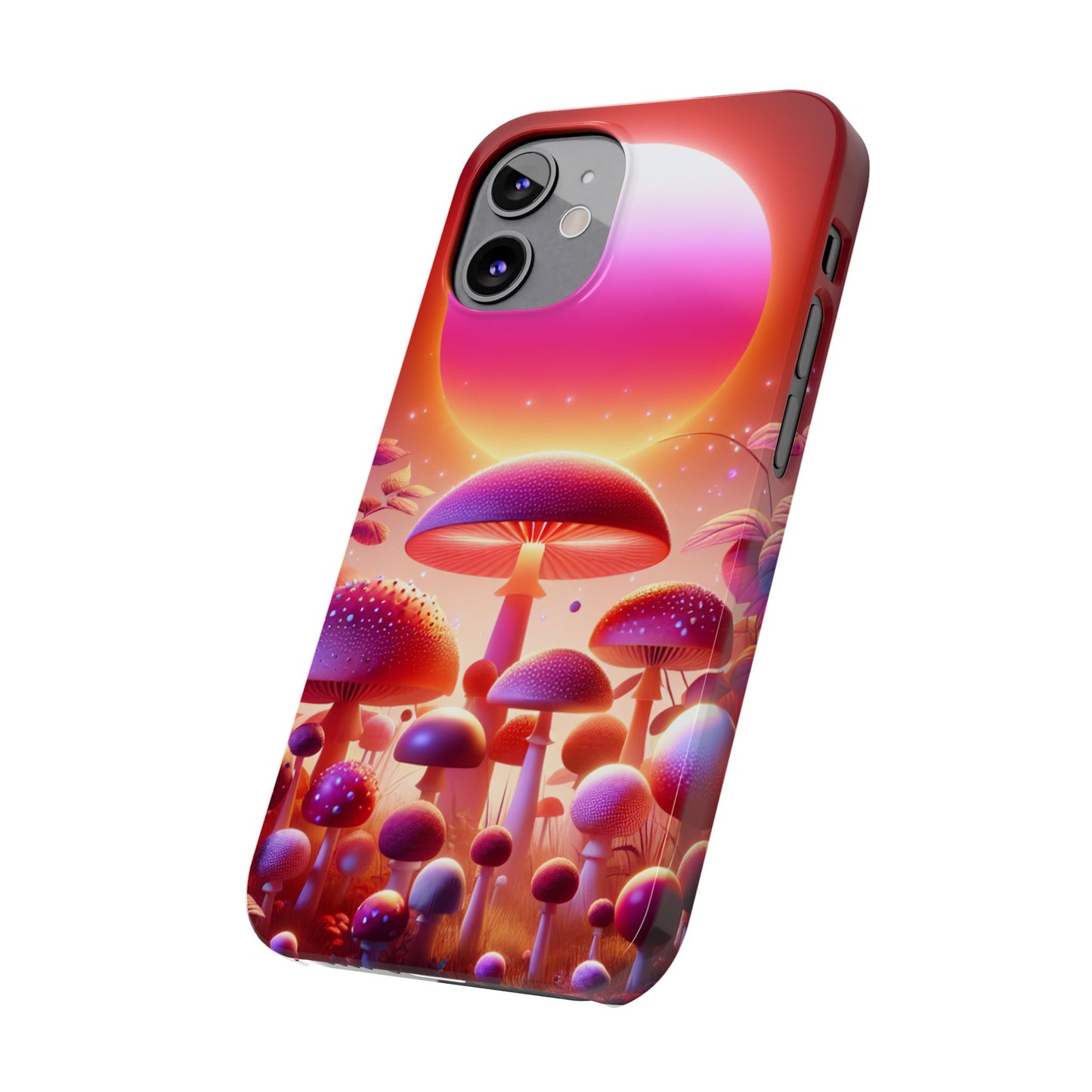 Vibrant Mushroom Slim Phone Case - Colorful Nature Design for Trendy Tech Lovers