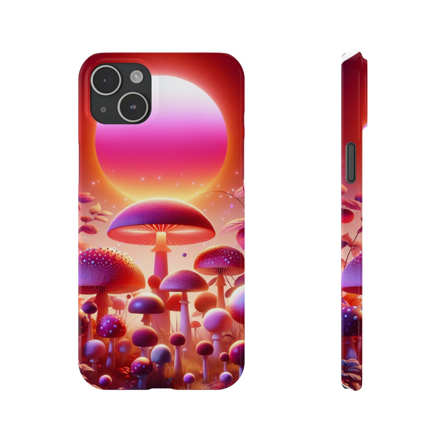 Vibrant Mushroom Slim Phone Case - Colorful Nature Design for Trendy Tech Lovers