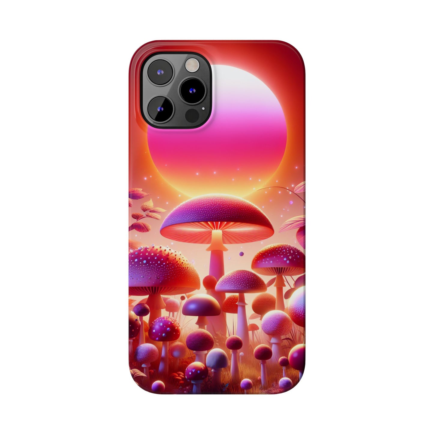 Vibrant Mushroom Slim Phone Case - Colorful Nature Design for Trendy Tech Lovers