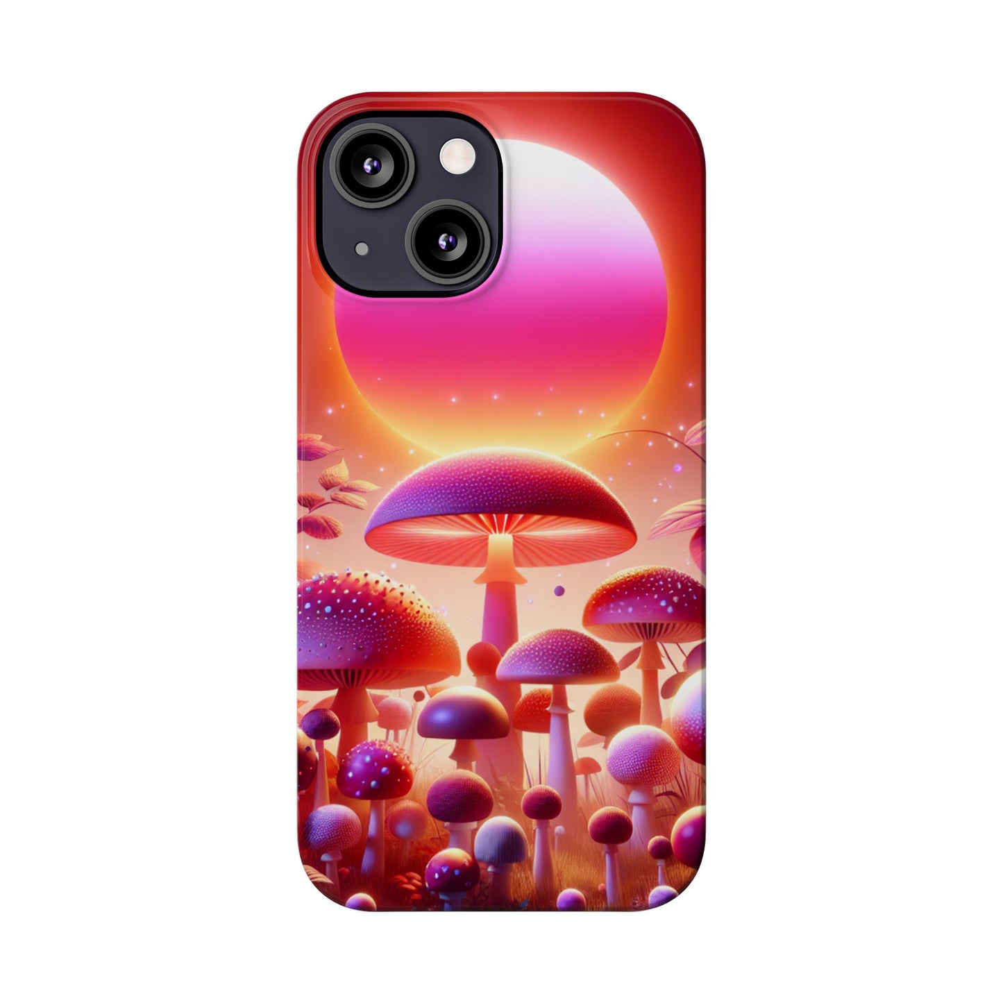 Vibrant Mushroom Slim Phone Case - Colorful Nature Design for Trendy Tech Lovers