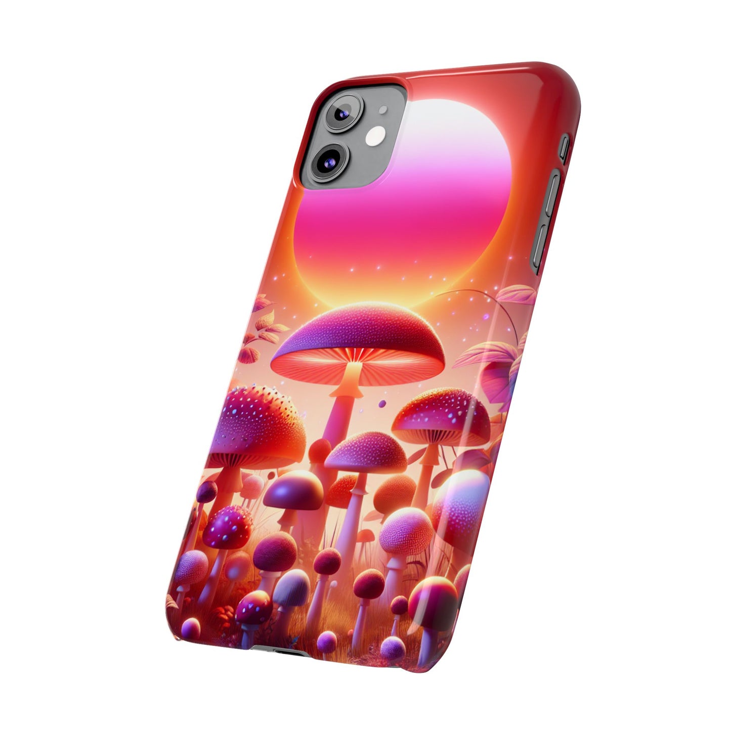 Vibrant Mushroom Slim Phone Case - Colorful Nature Design for Trendy Tech Lovers