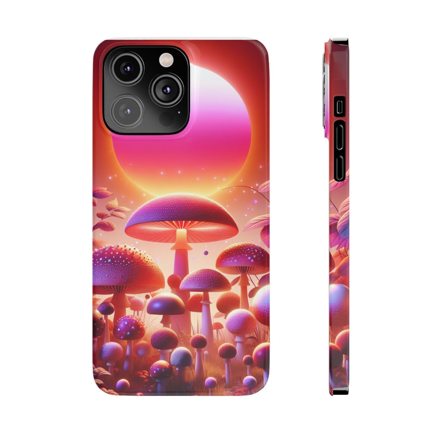 Vibrant Mushroom Slim Phone Case - Colorful Nature Design for Trendy Tech Lovers