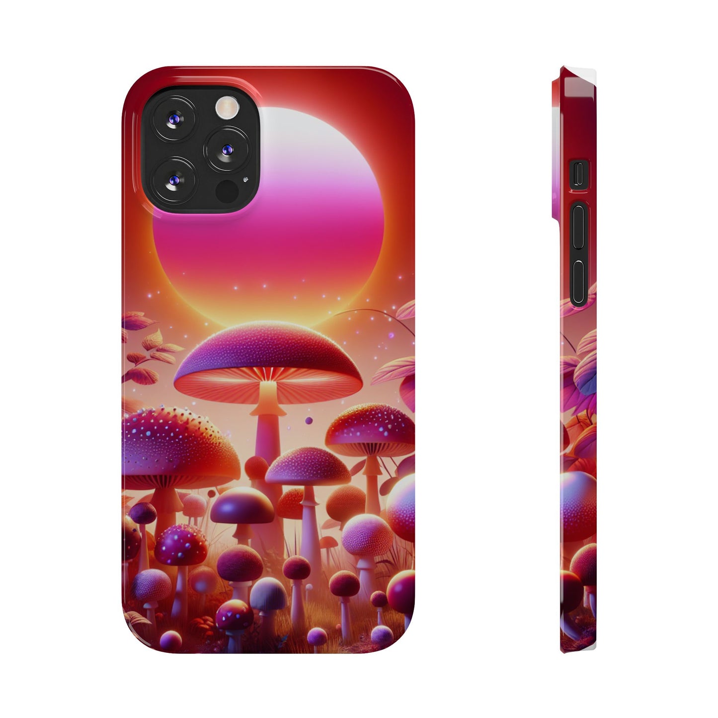 Vibrant Mushroom Slim Phone Case - Colorful Nature Design for Trendy Tech Lovers