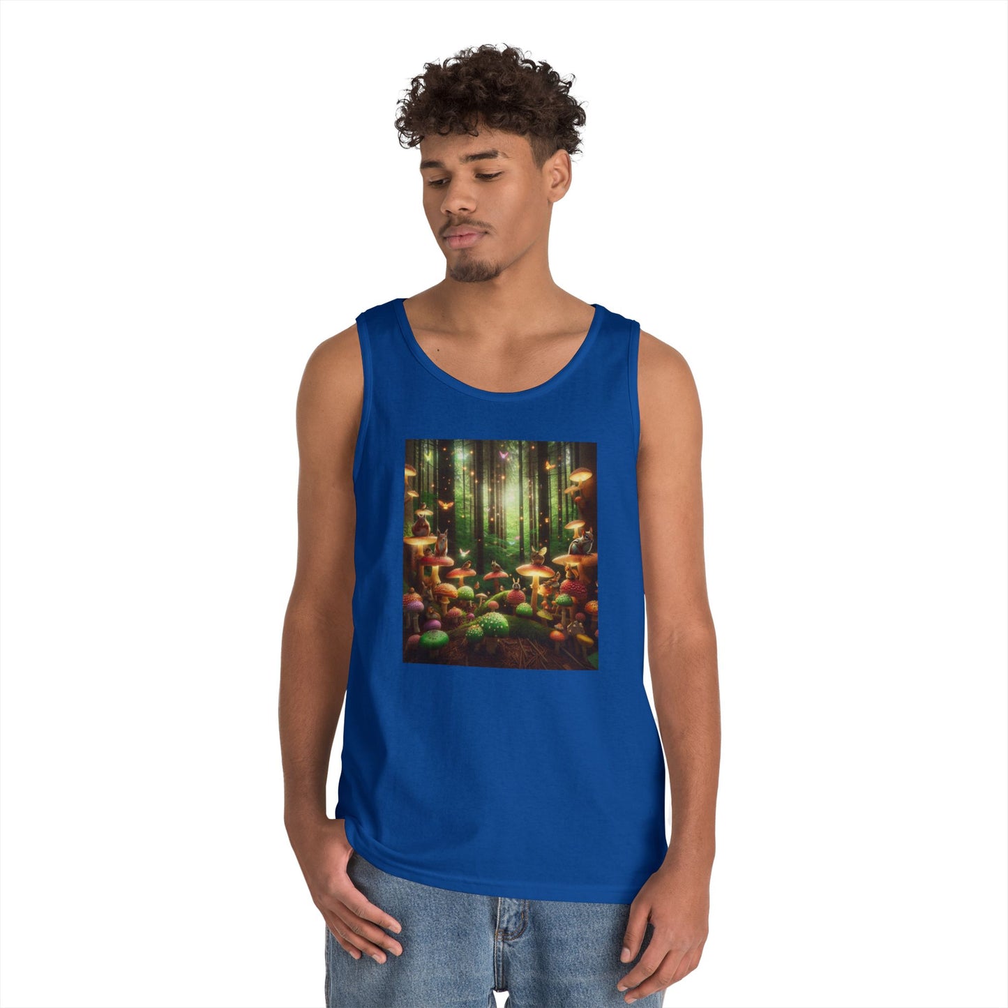 Enchanted Forest Unisex Heavy Cotton Tank Top - Nature Lover Apparel