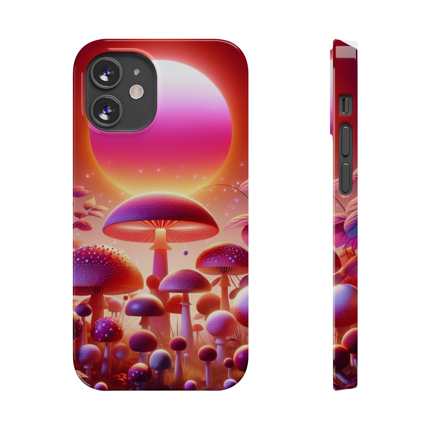 Vibrant Mushroom Slim Phone Case - Colorful Nature Design for Trendy Tech Lovers