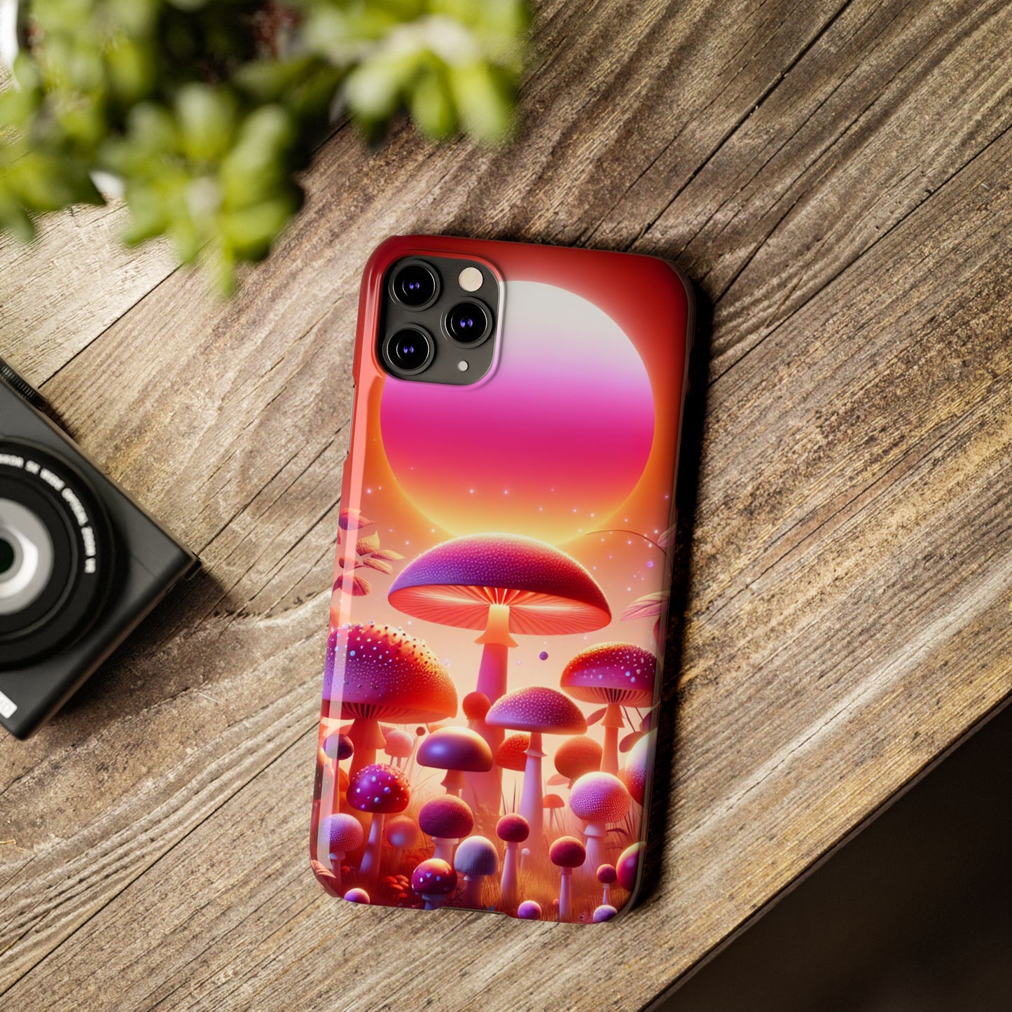 Vibrant Mushroom Slim Phone Case - Colorful Nature Design for Trendy Tech Lovers