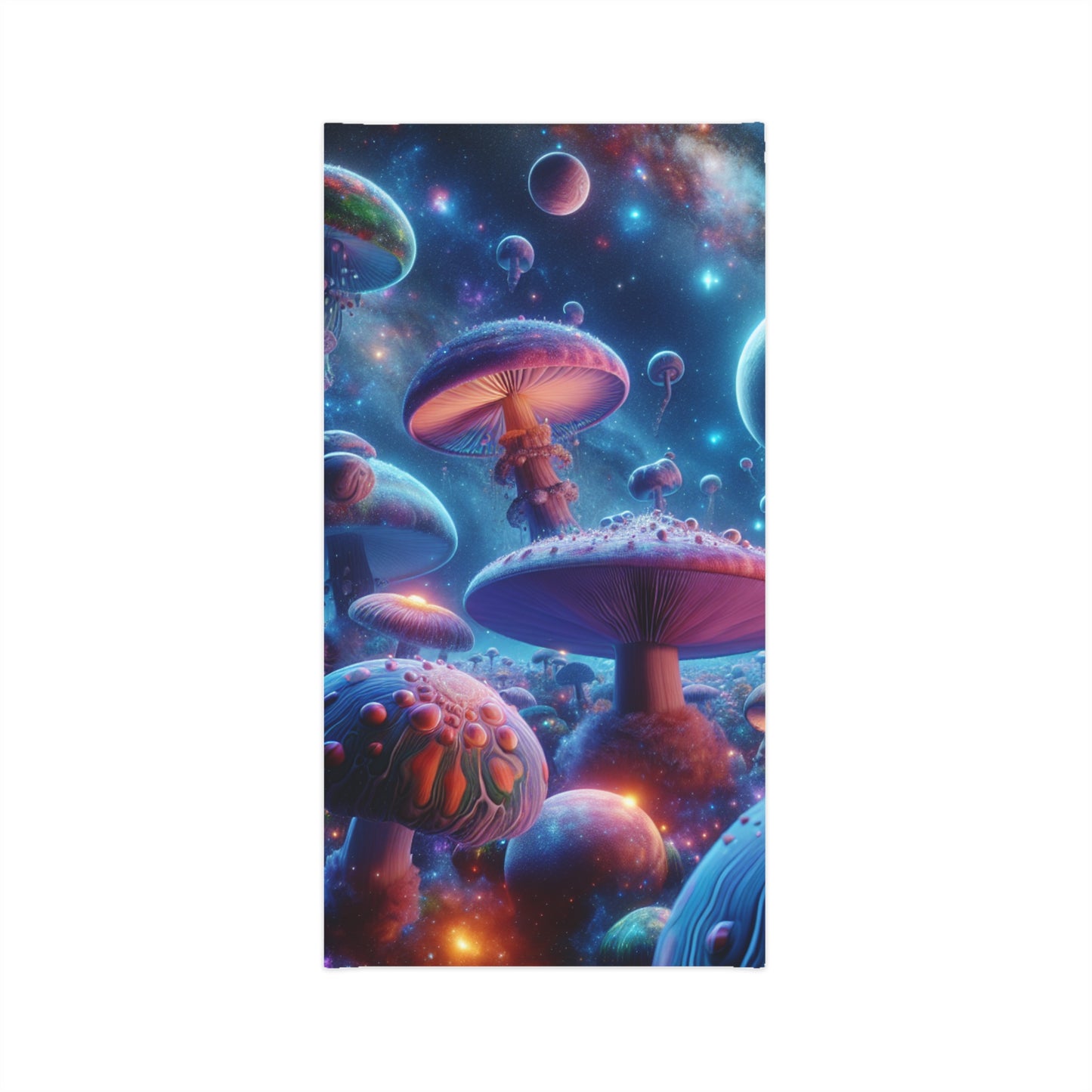 Cosmic Mushroom Lightweight Neck Gaiter - Vibrant Space Design