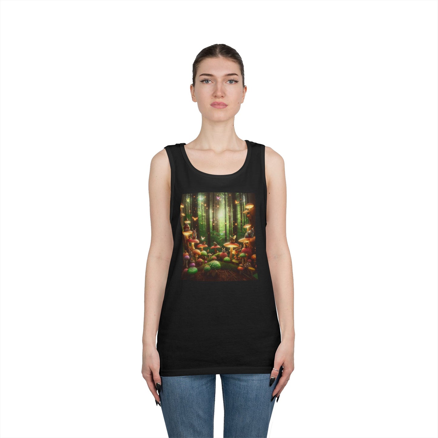 Enchanted Forest Unisex Heavy Cotton Tank Top - Nature Lover Apparel