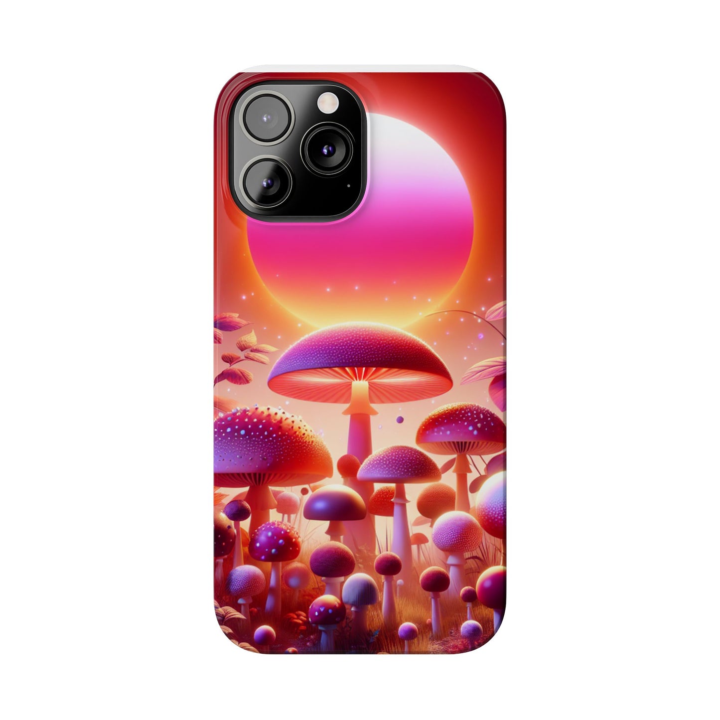 Vibrant Mushroom Slim Phone Case - Colorful Nature Design for Trendy Tech Lovers