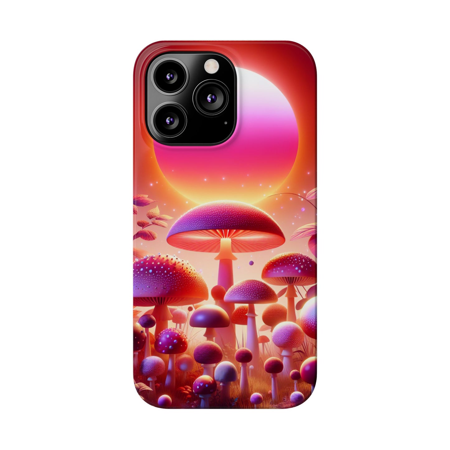 Vibrant Mushroom Slim Phone Case - Colorful Nature Design for Trendy Tech Lovers