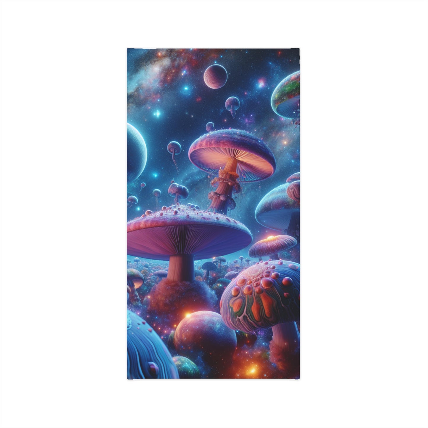 Cosmic Mushroom Lightweight Neck Gaiter - Vibrant Space Design