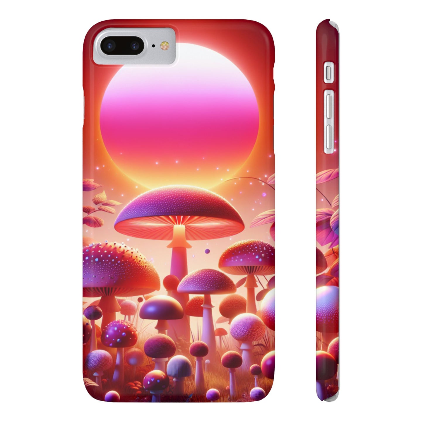 Vibrant Mushroom Slim Phone Case - Colorful Nature Design for Trendy Tech Lovers