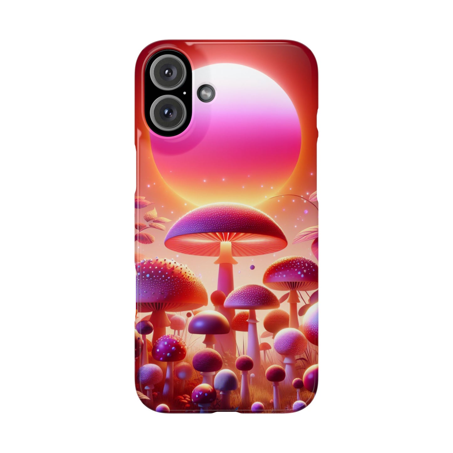 Vibrant Mushroom Slim Phone Case - Colorful Nature Design for Trendy Tech Lovers