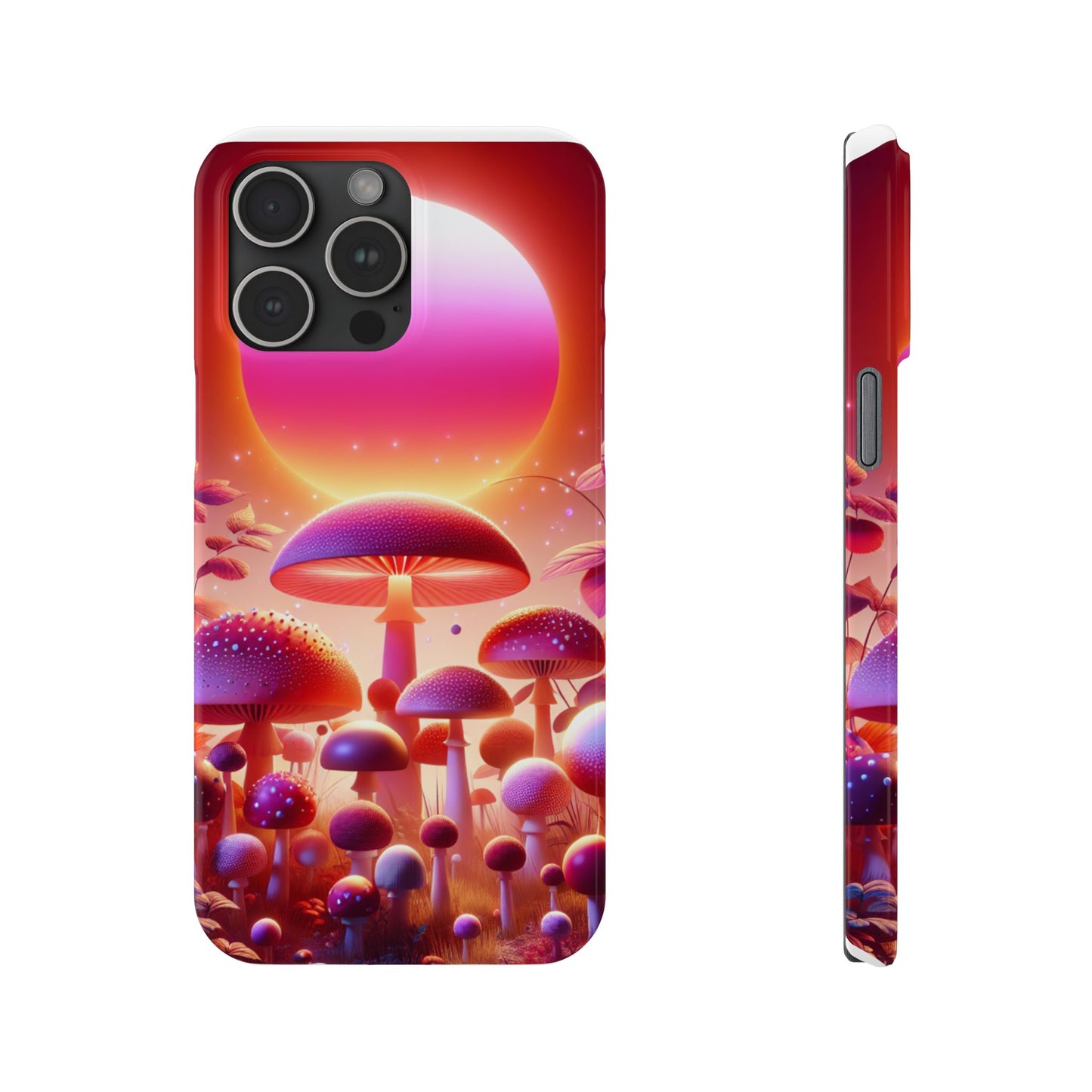 Vibrant Mushroom Slim Phone Case - Colorful Nature Design for Trendy Tech Lovers